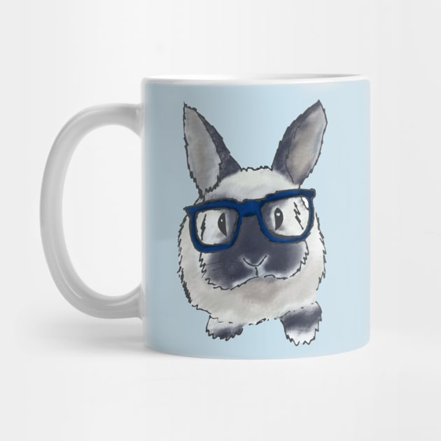 adorable bunny with glasses by Nina_R